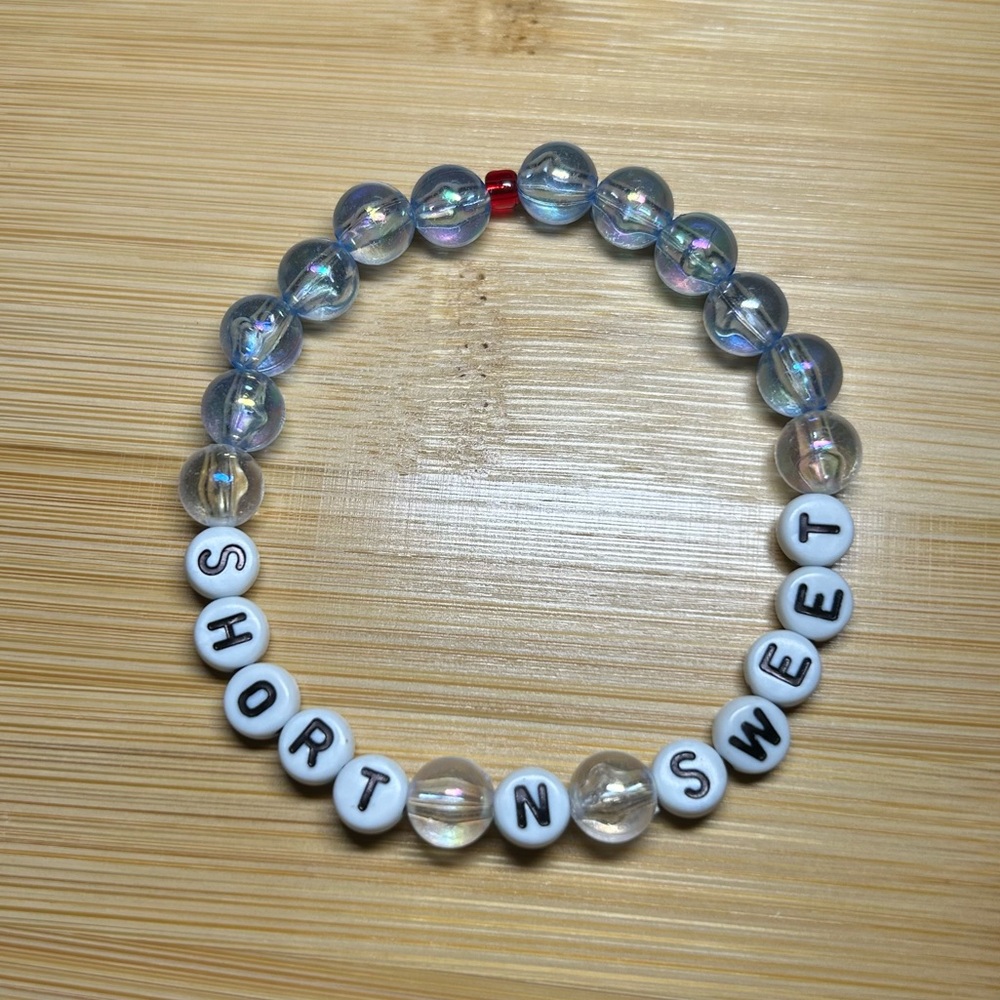Sabrina Carpenter Short N’ Sweet Album Inspired Blue Beaded Bracelet